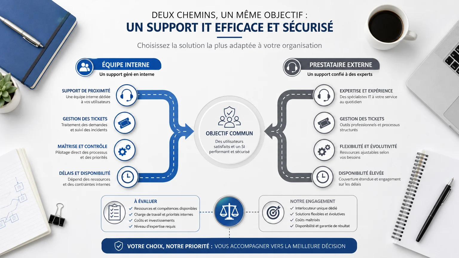 Comparaison entre une hotline informatique internalisée et externalisée