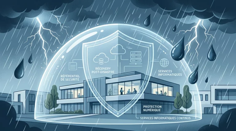 Illustration d'un plan de reprise d'activité protégeant une entreprise après un incident informatique