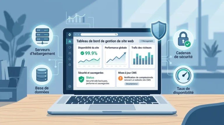 Tableau de bord de gestion externalisée d'un site web