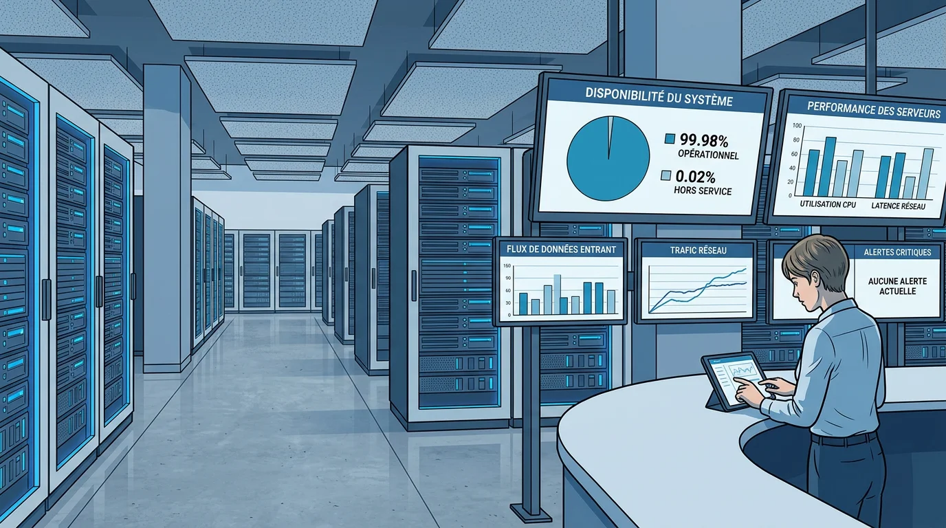 Salle serveur supervisée dans le cadre d'une prestation d'infogérance web
