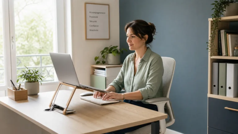 Espace de télétravail sécurisé et ergonomique à domicile