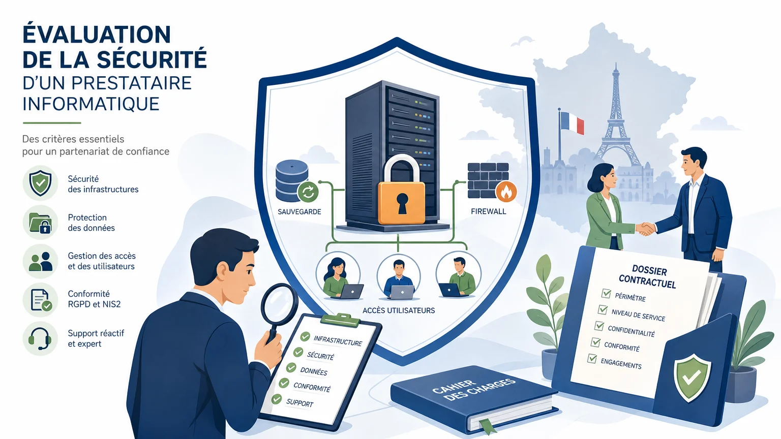 Illustration d’une évaluation de la sécurité d’un prestataire informatique