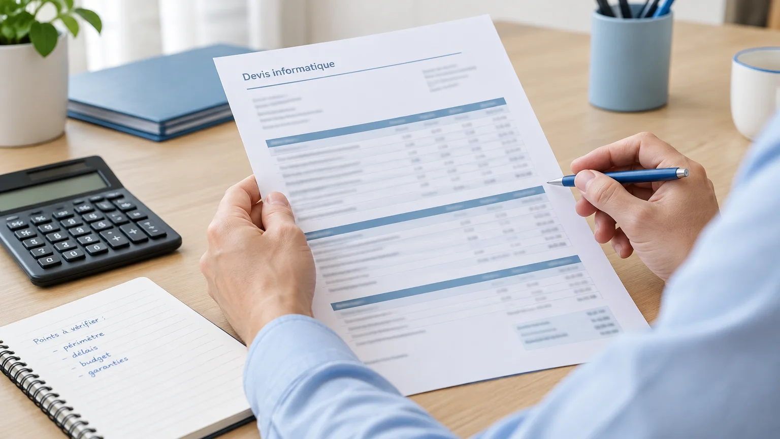Calcul d’un budget informatique à partir d’un devis